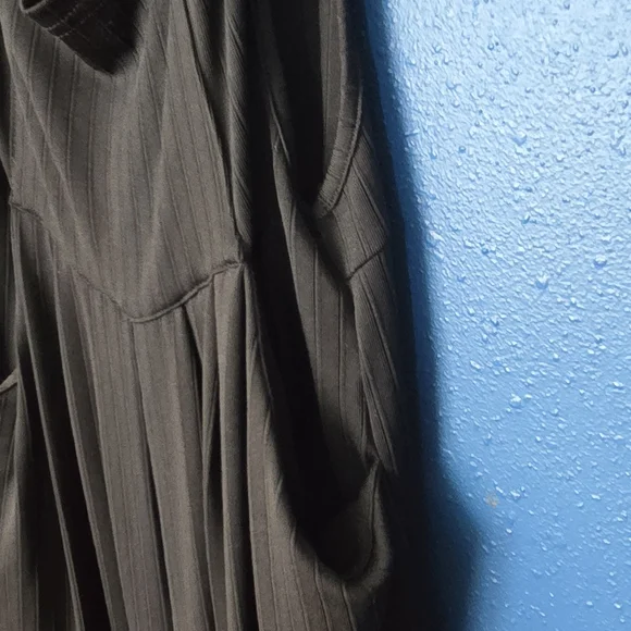 Women’s Black Pinstripe Pinafore Jumpsuit - Picture 4 of 5